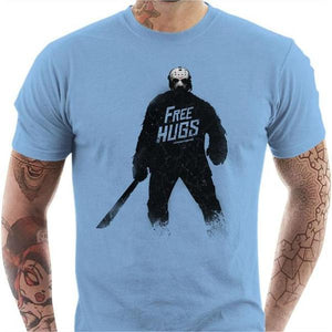 T-shirt geek homme - Jason Hugs - Couleur Ciel - Taille S