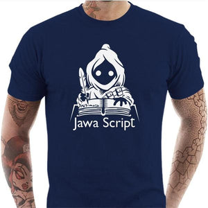 T-shirt geek homme - Jawa Script - Couleur Bleu Nuit - Taille S