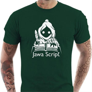 T-shirt geek homme - Jawa Script - Couleur Vert Bouteille - Taille S