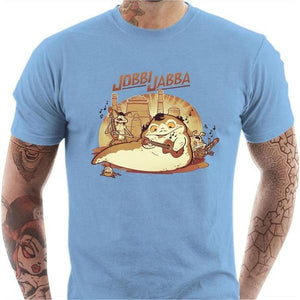 T-shirt geek homme - Jobbi Jabba - Couleur Ciel - Taille S