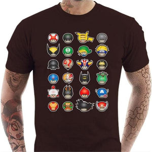 T-shirt geek homme - Know your Mushroom - Couleur Chocolat - Taille S