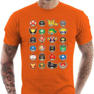 T-shirt geek homme - Know your Mushroom - Couleur Orange - Taille S