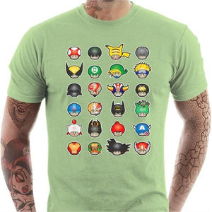 T-shirt geek homme - Know your Mushroom - Couleur Tilleul - Taille S