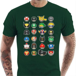 T-shirt geek homme - Know your Mushroom - Couleur Vert Bouteille - Taille S