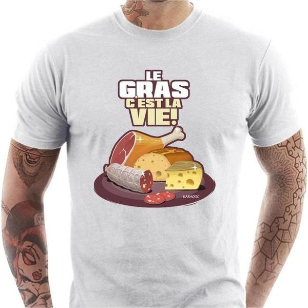 T-shirt geek homme - Le gras c'est la vie Kaamelott