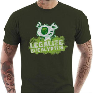 T-shirt geek homme - Legalize Eucalyptus - Couleur Army - Taille S