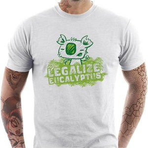 T-shirt geek homme - Legalize Eucalyptus - Couleur Blanc - Taille S