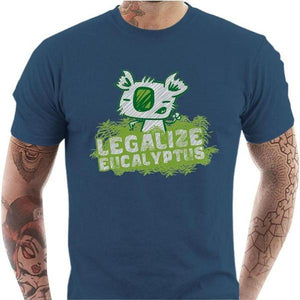 T-shirt geek homme - Legalize Eucalyptus - Couleur Bleu Gris - Taille S
