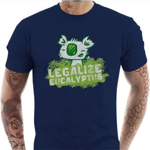 T-shirt geek homme - Legalize Eucalyptus - Couleur Bleu Nuit - Taille S