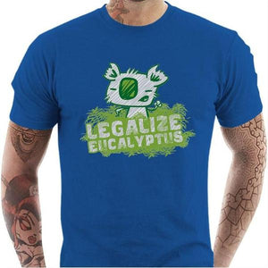 T-shirt geek homme - Legalize Eucalyptus - Couleur Bleu Royal - Taille S
