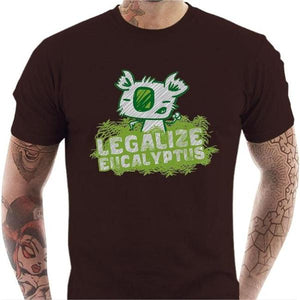 T-shirt geek homme - Legalize Eucalyptus - Couleur Chocolat - Taille S