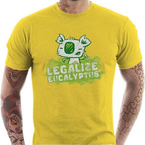 T-shirt geek homme - Legalize Eucalyptus - Couleur Jaune - Taille S