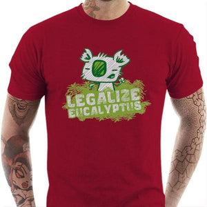 T-shirt geek homme - Legalize Eucalyptus - Couleur Rouge Tango - Taille S
