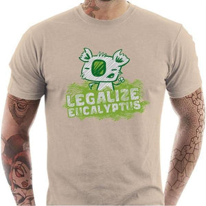 T-shirt geek homme - Legalize Eucalyptus - Couleur Sable - Taille S
