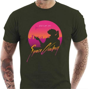 T-shirt geek homme - Let's Jam - Cowboy Bebop - Couleur Army - Taille S