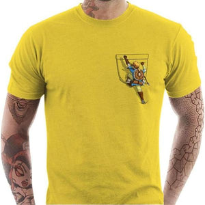 T-shirt geek homme - Link Climbing - Couleur Jaune - Taille S
