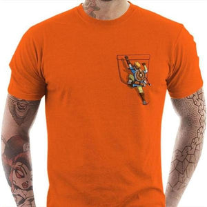 T-shirt geek homme - Link Climbing - Couleur Orange - Taille S