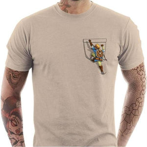 T-shirt geek homme - Link Climbing - Couleur Sable - Taille S