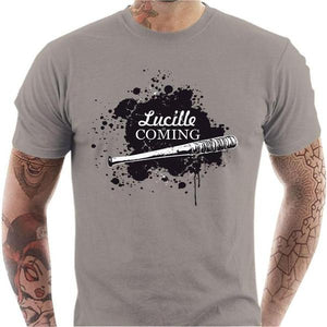 T-shirt geek homme - Lucille is Coming - Couleur Gris Clair - Taille S