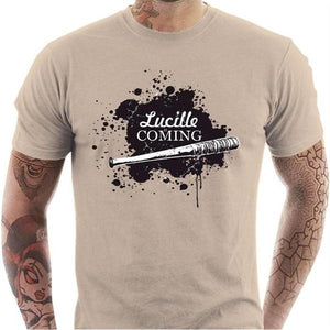T-shirt geek homme - Lucille is Coming - Couleur Sable - Taille S