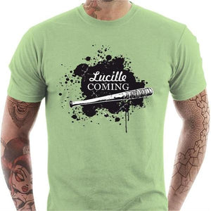 T-shirt geek homme - Lucille is Coming - Couleur Tilleul - Taille S