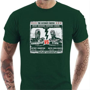 T-shirt geek homme - Machine league - Couleur Vert Bouteille - Taille S