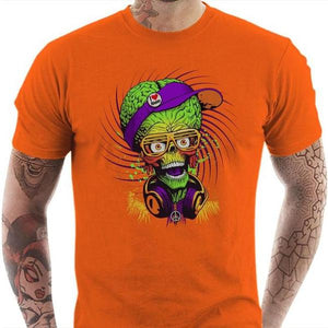 T-shirt geek homme - Mars Attack - Couleur Orange - Taille S