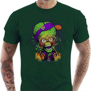 T-shirt geek homme - Mars Attack - Couleur Vert Bouteille - Taille S
