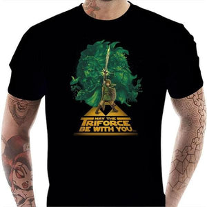 T-shirt geek homme - May the Triforce be with you ! - Couleur Noir - Taille S