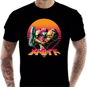 T-shirt geek homme - Metroid - Retro Hunter - Couleur Noir - Taille S