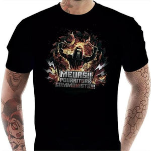 T-shirt geek homme - Meurs Pourriture communiste - Couleur Noir - Taille S