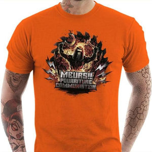 T-shirt geek homme - Meurs Pourriture communiste - Couleur Orange - Taille S