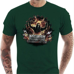 T-shirt geek homme - Meurs Pourriture communiste - Couleur Vert Bouteille - Taille S