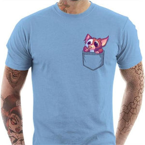 T-shirt geek homme - Midnight chicken - Couleur Ciel - Taille S