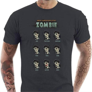 T-shirt geek homme - Mieux comprendre votre Zombie - Couleur Gris Foncé - Taille S