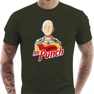 T-shirt geek homme - Mr Punch - Couleur Army - Taille S