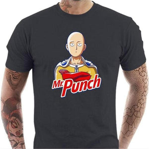 T-shirt geek homme - Mr Punch - Couleur Gris Foncé - Taille S