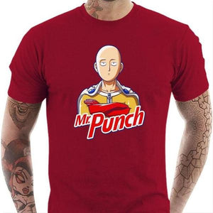 T-shirt geek homme - Mr Punch - Couleur Rouge Tango - Taille S