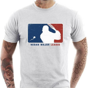 T-shirt geek homme - Negan Major League - Couleur Blanc - Taille S