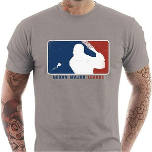 T-shirt geek homme - Negan Major League - Couleur Gris Clair - Taille S