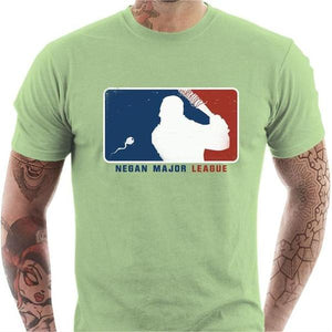 T-shirt geek homme - Negan Major League - Couleur Tilleul - Taille S