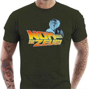 T-shirt geek homme - Nom de Zeus - Couleur Army - Taille S