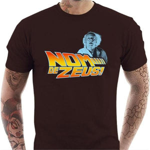 T-shirt geek homme - Nom de Zeus - Couleur Chocolat - Taille S