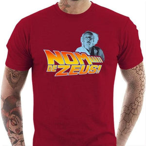 T-shirt geek homme - Nom de Zeus - Couleur Rouge Tango - Taille S
