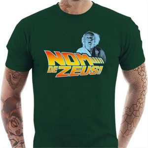 T-shirt geek homme - Nom de Zeus - Couleur Vert Bouteille - Taille S