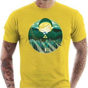 T-shirt geek homme - Ocarina Song - Couleur Jaune - Taille S