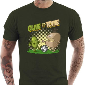 T-shirt geek homme - Olive et Tome - Couleur Army - Taille S