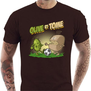 T-shirt geek homme - Olive et Tome - Couleur Chocolat - Taille S