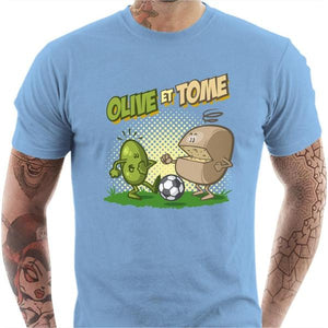T-shirt geek homme - Olive et Tome - Couleur Ciel - Taille S