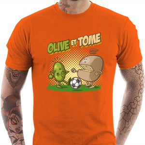 T-shirt geek homme - Olive et Tome - Couleur Orange - Taille S